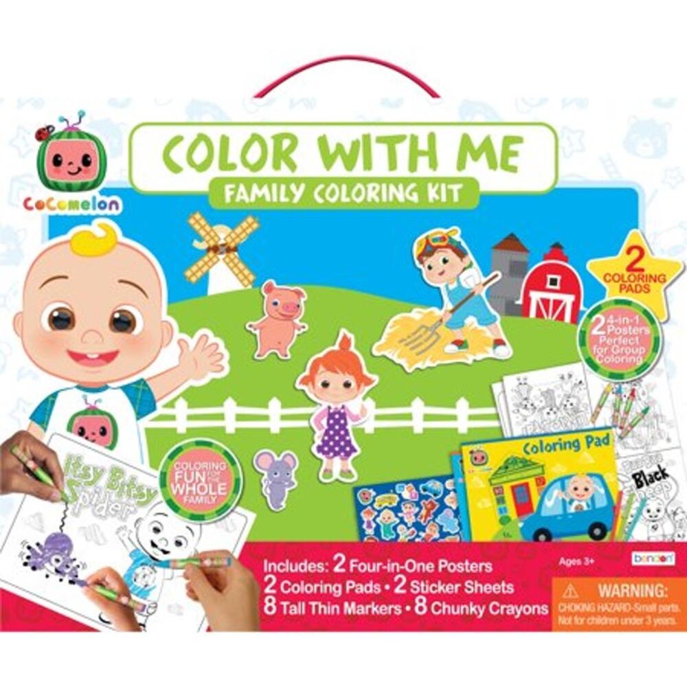 CoComelon Color with Me Family Coloring Art & Craft Kit NWT